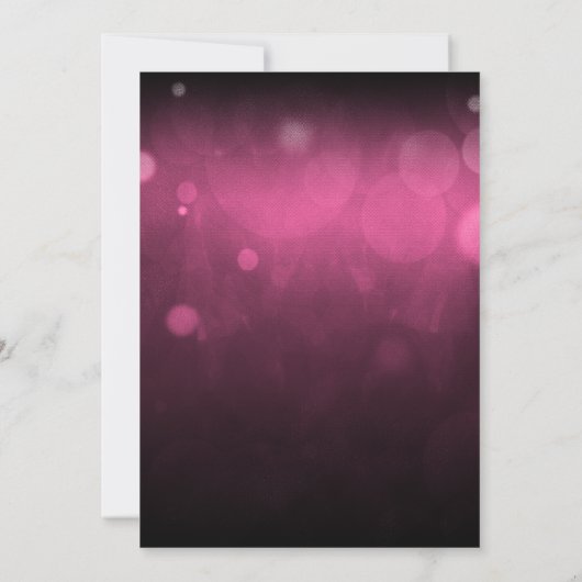 Rosa Silberteppich Hollywood Sweet 16 Birthday Einladung (Rückseite)