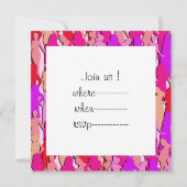 Rosa Silhouette Einladung (Rückseite)