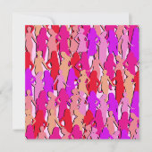 Rosa Silhouette Einladung (Vorderseite)