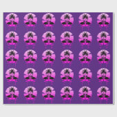 Rosa Silhouette Flamingos Bird Geschenkpapier (Flach)