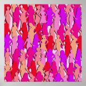 Rosa Silhouette Poster (Vorne)