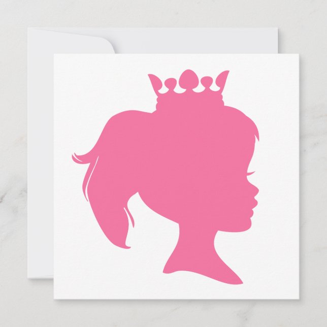 Rosa Silhouette Prinzessin T - Shirt und Geschenke (Vorderseite)