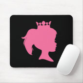Rosa Silhouette-Prinzessin T-shirts und Geschenke Mousepad (Mit Mouse)
