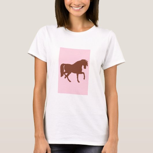 Rosa Silhouette T-Shirt (Vorderseite)