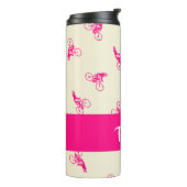 Rosa Silhouette Thermosbecher (Nach links gedreht)