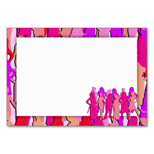 Rosa Silhouette Tischnummer