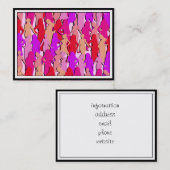 Rosa Silhouette Visitenkarte (Vorne/Hinten)