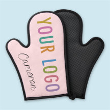 Rosa Silicone Oven Mitt mit Firmenlogo und Firmenn