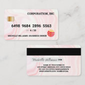 Rosa Silk Debt Card Visitenkarte (Vorne/Hinten)