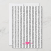 Rosa Silver Glitzer RN Graduierungsparty Einladung (Rückseite)