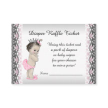 Rosa Silver Princess Diaper Raffel Ticket