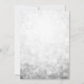 Rosa Silver Princess Snowflake Girl Babydusche Einladung (Rückseite)