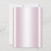 Rosa Silver Quinceanera 15. Geburtstag Einladungen (Rückseite)