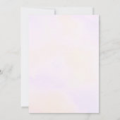 Rosa Silver Unicorn Gesicht Babydusche Einladung (Rückseite)