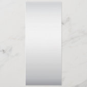 Rosa Silver White Floral Wedding Menu Menükarte (Rückseite)