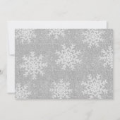 Rosa Silver Winter ONEderland Geburtstag Foto Dankeskarte (Rückseite)