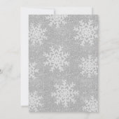 Rosa Silver Winter Wonderland Girl Geburtstag Einladung (Rückseite)