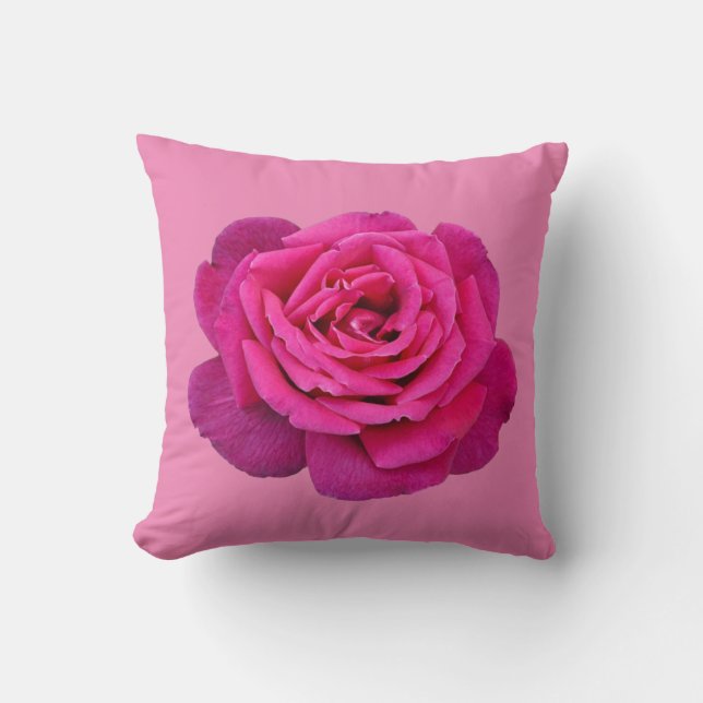 Rosa Single Rose Kissen (Vorderseite)