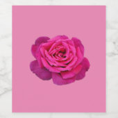 Rosa Single Rose Weinetikett (Einzelnes Label)