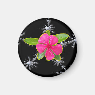Rosa Singrün-Fraktal-Spritzen Magnet