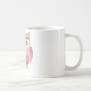 Rosa Sinti und Roma-Eule Kaffeetasse