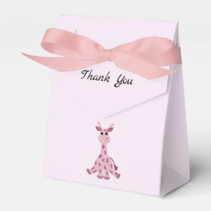 Rosa sitzende Giraffe Geschenkschachtel
