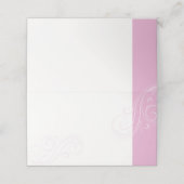 Rosa Sitzkarte, Caroline Wedding Collection Platzkarte (Außenseite Aufgefaltet)