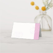 Rosa Sitzkarte, Caroline Wedding Collection Platzkarte (Vorderseite)