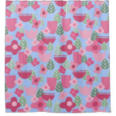 Rosa Skandinavier Frühling Duschvorhang (Vorderseite)