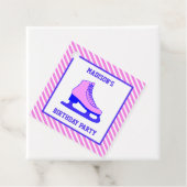 Rosa Skate Ice Skaten Geburtstagsparty Geschenkanhänger (Beispiel)