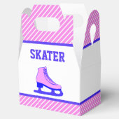 Rosa Skate Ice Skaten Geburtstagsparty Geschenkschachtel (Geöffnet)