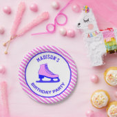 Rosa Skate Ice Skaten Geburtstagsparty Pappteller (Party)