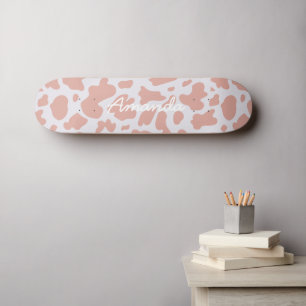 Rosa Skateboard Kuh drucken Girlande Rodeo