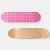 Rosa Skateboard mit Herz - Ihre Farben oder Text (Horizontal)