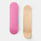 Rosa Skateboard mit Herz - Ihre Farben oder Text (Vorderseite)