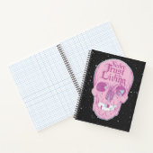 Rosa Skeleton Hardcover SpiralNotebook Notizblock (Innenseite)