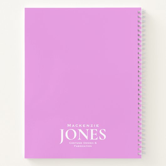 Rosa Sketch Notizblock (Rückseite)