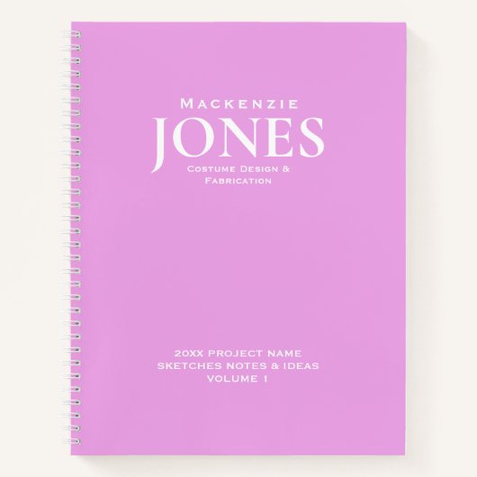 Rosa Sketch Notizblock (Vorderseite)