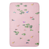 Rosa Skifahrer Ski Eröffnung Weihnachts-Skiurlaub Badematte (Vorderseite Vertikal)