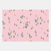 Rosa Skifahrer Ski Eröffnung Weihnachts-Skiurlaub Geschenkpapier Set (Vorderseite 3)