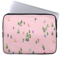 Rosa Skifahrer Ski Eröffnung Weihnachts-Skiurlaub