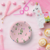 Rosa Skifahrer Ski Eröffnung Weihnachts-Skiurlaub Pappteller (Party)