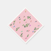 Rosa Skifahrer Ski Eröffnung Weihnachts-Skiurlaub Serviette (Ecke)