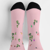 Rosa Skifahrer Skifahren Socken (Oben)