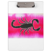 Rosa Skorpio Klemmbrett (Vorderseite)