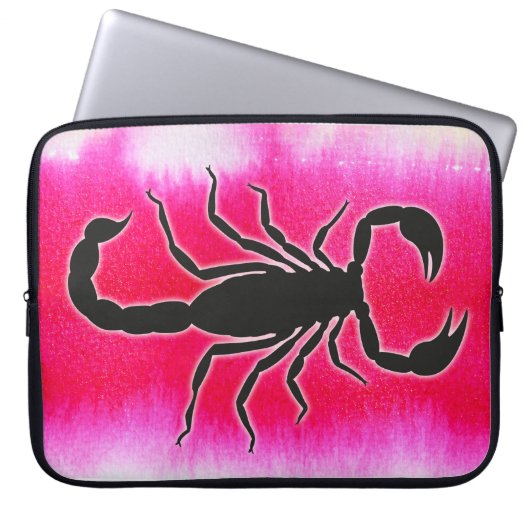 Rosa Skorpio Laptopschutzhülle (Vorderseite)