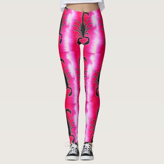 Rosa Skorpio Leggings (Vorderseite)