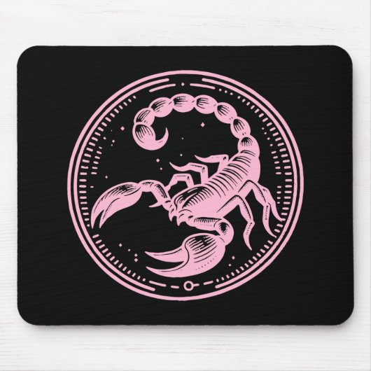 Rosa Skorpion Astrologie Zodiac Sign Skorpio Mousepad (Vorne)