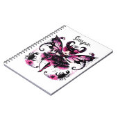 Rosa Skorpion Astrologie Zodiac Sign Skorpio Notizblock (Linke Seite)