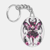 Rosa Skorpion Astrologie Zodiac Sign Skorpio Schlüsselanhänger (Vorderseite links)